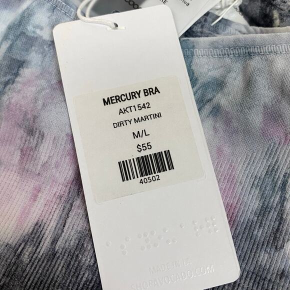 Avocado One Shoulder Sports Bra Dirty Martini Size M/L NWT - Picture 9 of 11